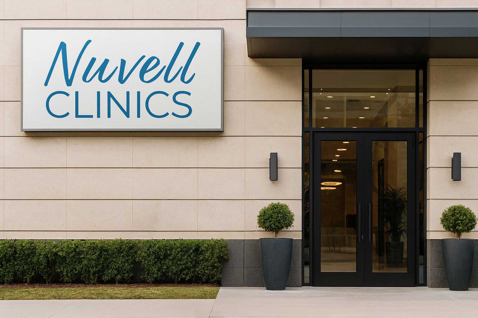Exterior view of a modern Scottsdale MedSpa clinic building representing Nuvell Clinics professionalism and trust.